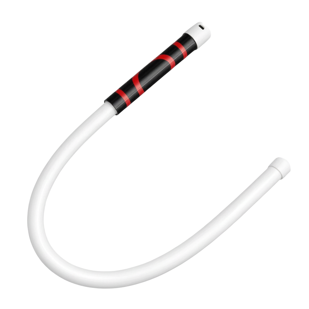 Original Nagslang Flex product bent into a U-shape, with a white flexible light section and black-and-red handle